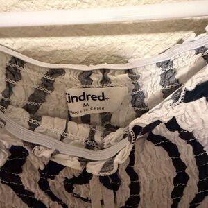 Kindred Strapless Black and White Dress